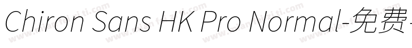 Chiron Sans HK Pro Normal字体转换